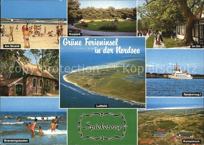 Spiekeroog Strand Kurpark Ort Fliegeraufnahme Spiekeroog I Brandungsbaden Kurzen