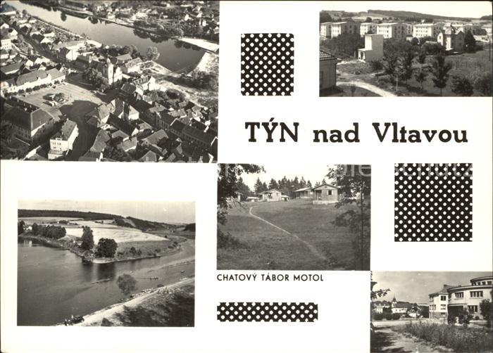 Tyn nad Vitavou Tein Fliegeraufnahme Teilansichten