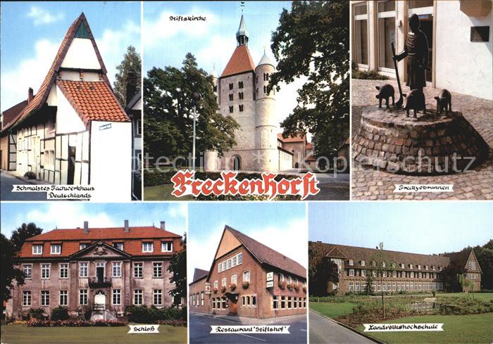 Freckenhorst Schmalstes Fachwerkhaus Stiftskirche Freckyobrunnen Schloss Restaur