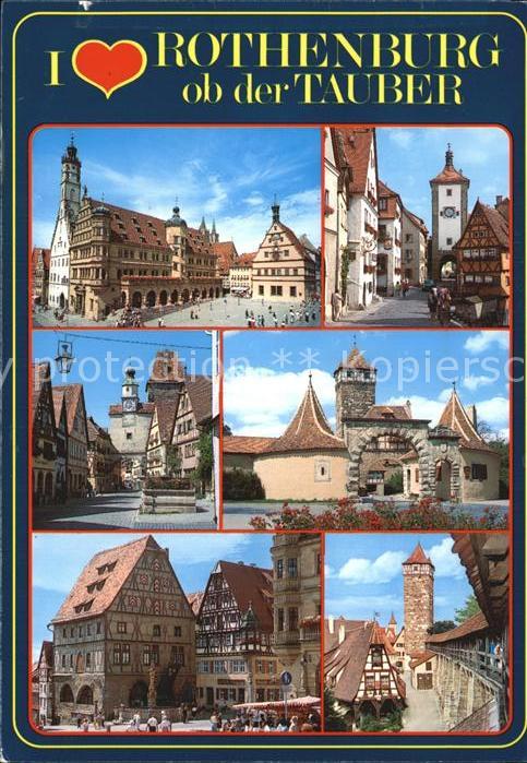 Rothenburg Tauber Markt Rathaus Brunnen Stadttor Torturm