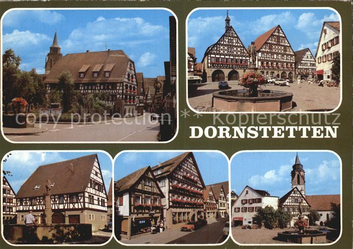 Dornstetten Wuerttemberg Kirche Rathaus Brunnen Markt Fachwerkhaeuser