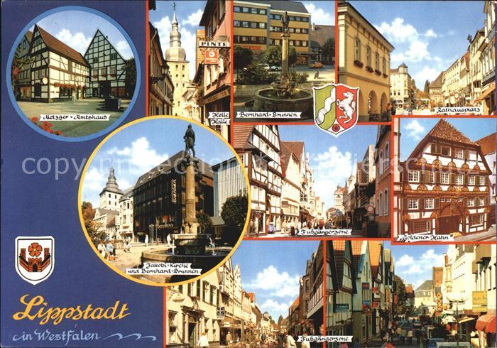 Lippstadt Metzger Amtshaus Helle Halle Bernhardsbrunnen Rathausplatz Jakobikirch
