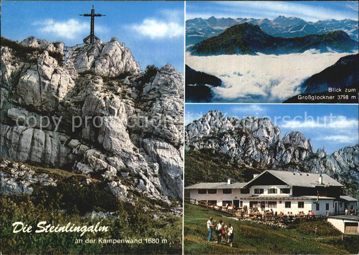 Kampenwand Chiemgau Gipfelkreuz Steinlingalm Terrasse Grossglockner