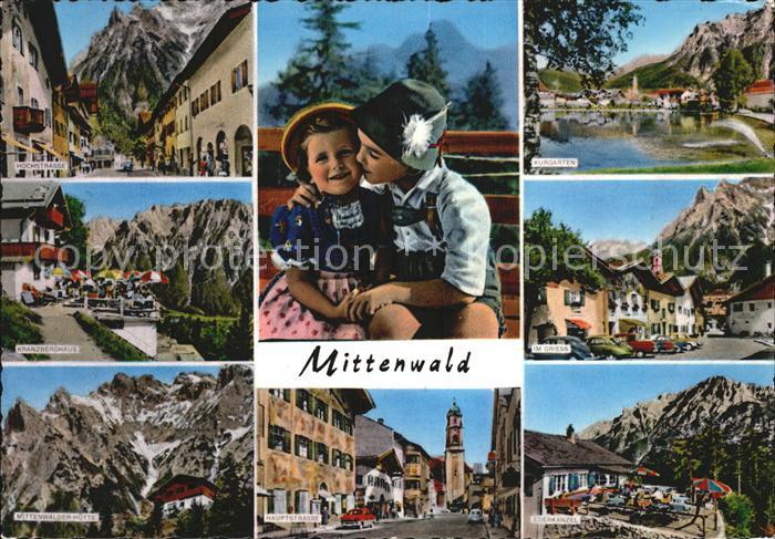 Mittenwald Bayern Hochstrasse Kurgarten Kranzberghaus Im Griess Mittenwalder Hue
