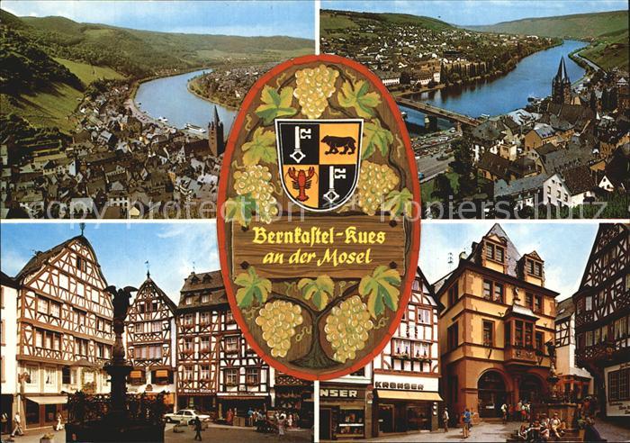 BERNKASTEL-KUES Berncastel Rheinland-Pfalz Moselpartien Fachwerkhaeuser Marktpla