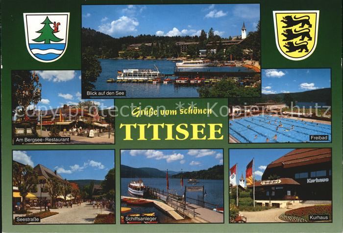 TITISEE Schwarzwald BW Seeblick Bergsee Restaurant Freibad Seestrasse Schiffsanl