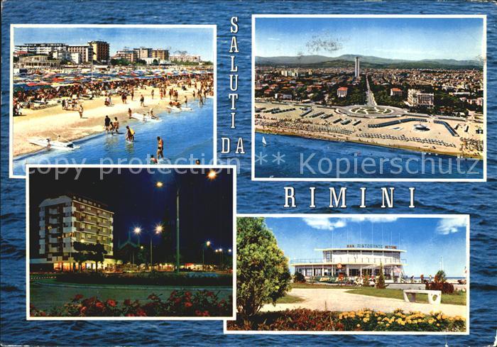 Rimini Strand Fliegeraufnahme Hotel Ristorante Nettuo