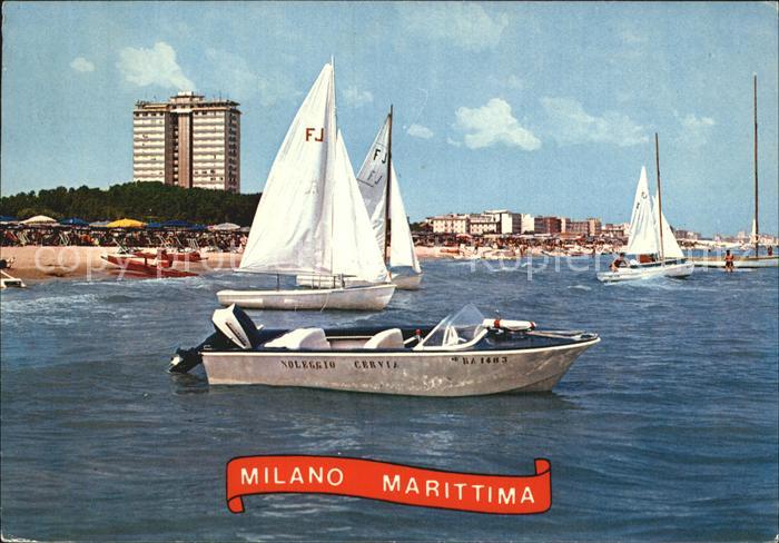 Milano Marittima Veduta dal mare Segelschiffe