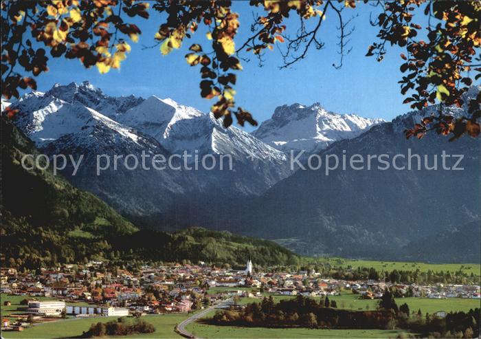 Oberstdorf mit Kegelkopf Krottenkopf Fuerschiesser und Kratzer