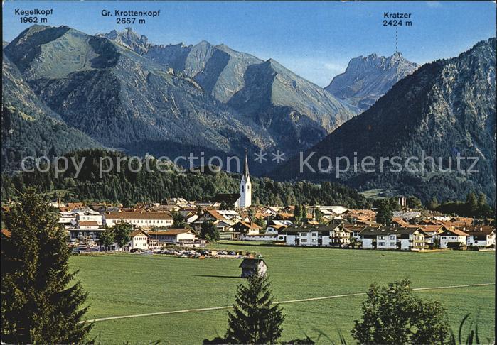 Oberstdorf mit Kegelkopf Gr Krottenkopf Kratzer