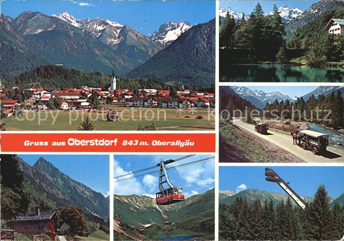 Oberstdorf Panorama See Seilbahn Sprungschanze Pferdewagen