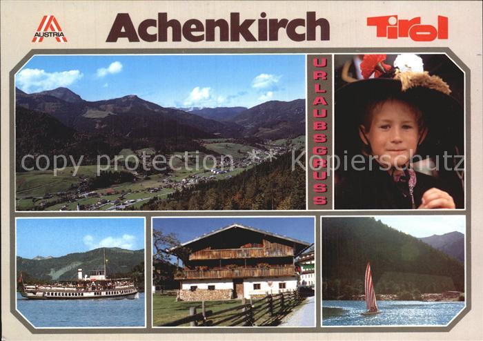 Achenkirch Panorama Tracht Fahrgastschiff Gasthof See