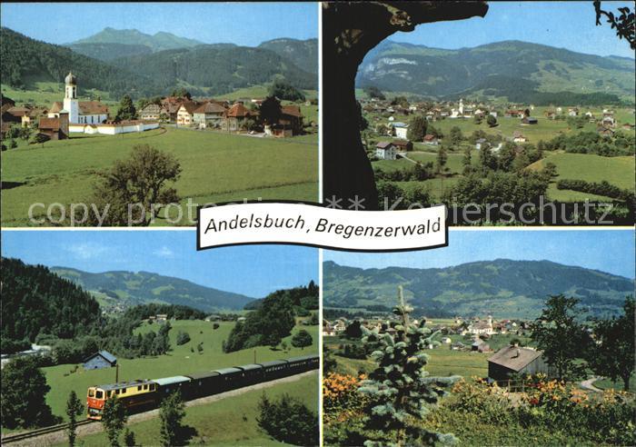 Andelsbuch Vorarlberg Teilansicht Panorama Eisenbahn