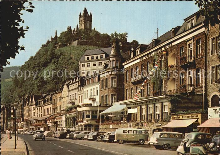 Cochem Mosel Uferstrasse Schlossblick
