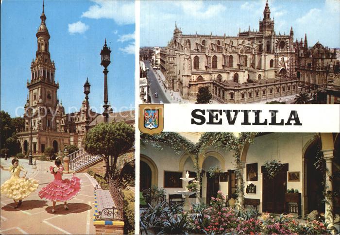Sevilla Andalucia Plaza de Espana Catedral Patio Sevillano