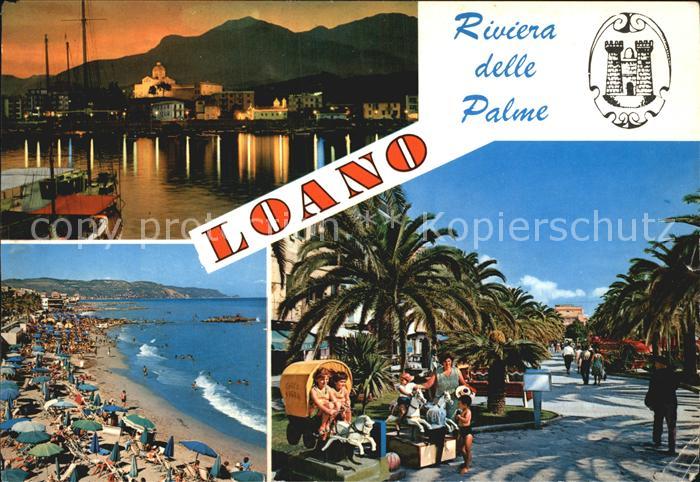 Loano bei Nacht Strand Promenade