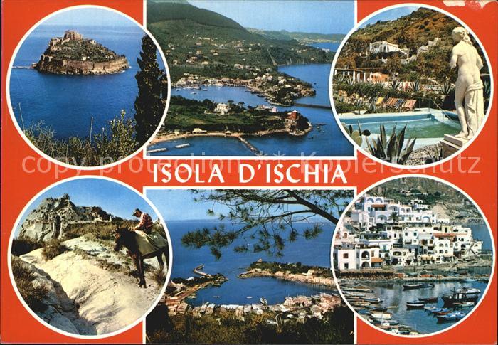Isola d Ischia Fliegeraufnahme Panorama Reiten Hafen Schwimmbad