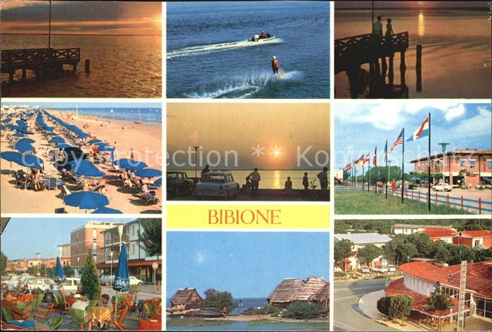Bibione Mole Daemmerung Wasserski Strand Restaurant Huetten