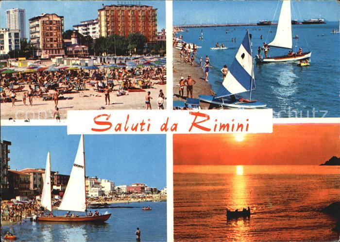 Rimini Strand Segeln Sonnenuntergang