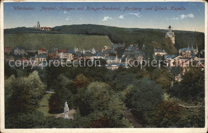 Wiesbaden Nerotal Anlagen mit Kriegerdenkmal