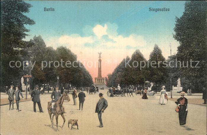 BERLIN  CITY Siegesallee mit Siegessaeule