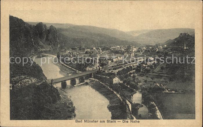 Bad Muenster Stein Ebernburg Fliegeraufnahme Nahepartie