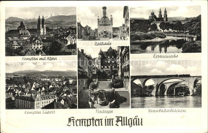 Kempten Allgaeu Rathaus Lorenzkirche Freitreppe