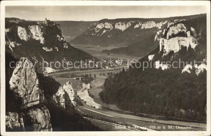 Beuron Donautal Fliegeraufnahme mit Schloss Werenwag