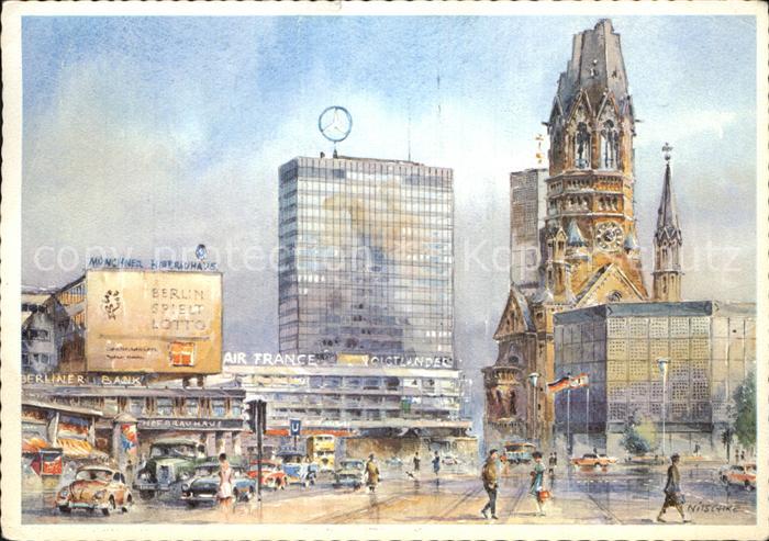 BERLIN  CITY Gedaechtniskirche Euripacenter Kuenstlerkarte