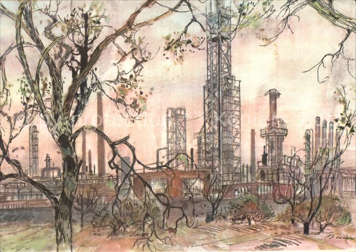 Essen Ruhr Ruhrgebiet Industrieanlagen Kuenstlerkarte