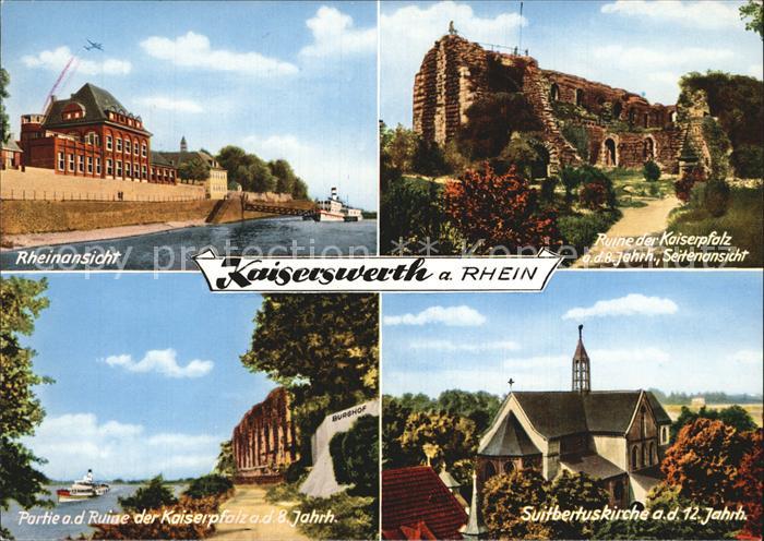 Kaiserswerth Ruine der Kaiserpfalz Rheinpartie