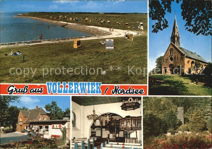 Vollerwiek Strand Kirche