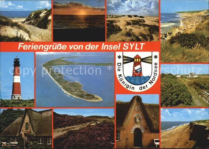 SYLT Insel Schleswig-Holstein Fliegeraufnahme Leuchtturm Strand