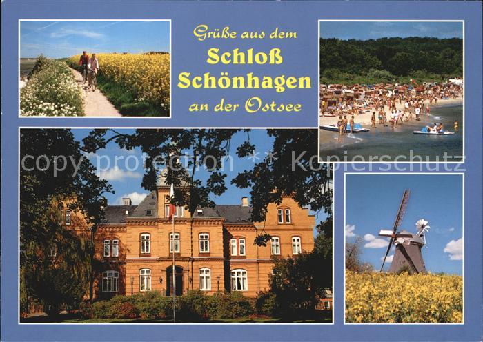 Schoenhagen Brodersby Schloss Muehle Strand