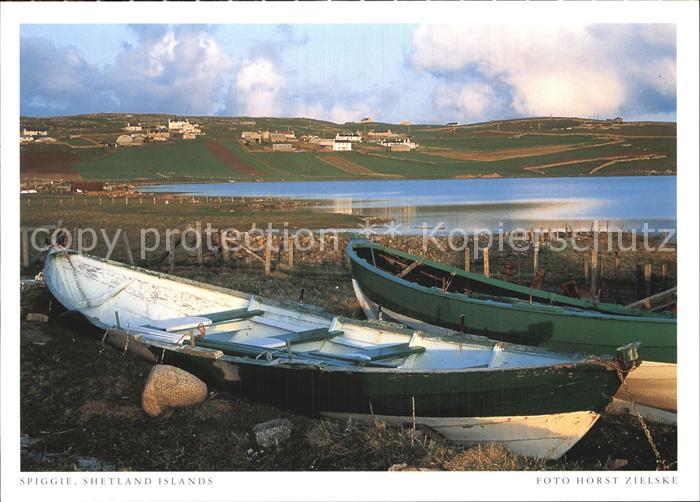 Spiggie Loch Boote am See