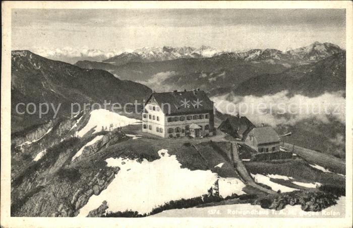 Rotwandhaus mit Rofan Fliegeraufnahme