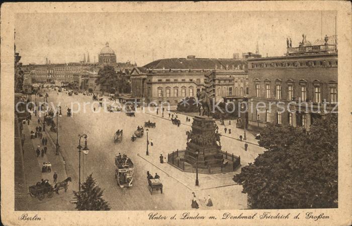 BERLIN  CITY Unter den Linden mit Denkmal Friedrich des Grossen