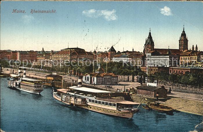 Mainz Rhein Rheinpartie Dom