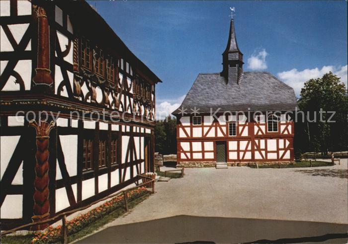 Neu-Anspach Freilichtmuseum Hessenpark Kirche von Steffenberg Schulrathaus von D