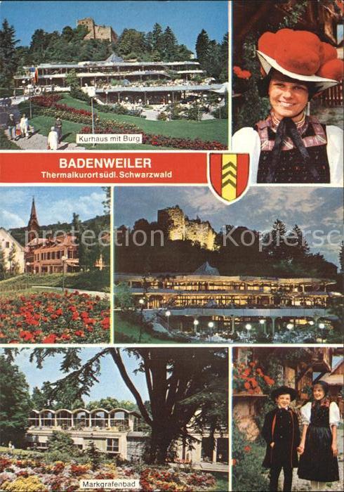 BADENWEILER BW Kurhaus Burg Kirche Trachten Markgrafenbad