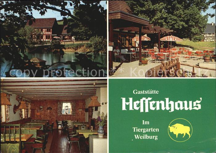 Hirschhausen Oberlahnkreis Gaststaette Hessenhaus Gastraum Gartenterrasse