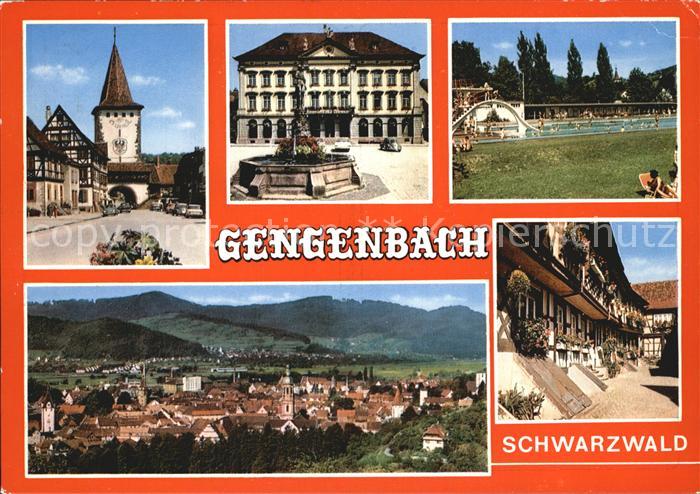 Gengenbach Stadttor Rathaus Schwimmbad Panorama