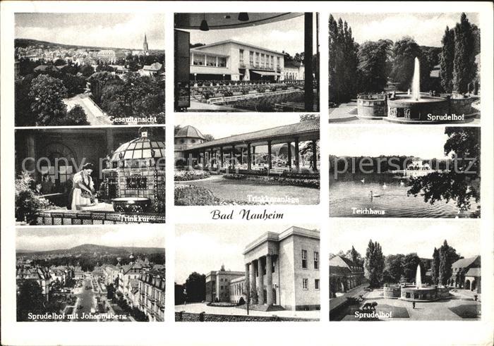 Bad Nauheim Gesamtansicht Kurhaus Sprudelhof Trinkkur Anlagen Teichhaus Sprudelh