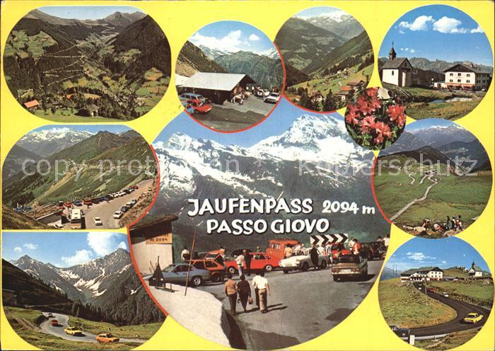Passo del Giovo Jaufenpass Panorama Bergstation Kapelle Parkplatz Passstrasse