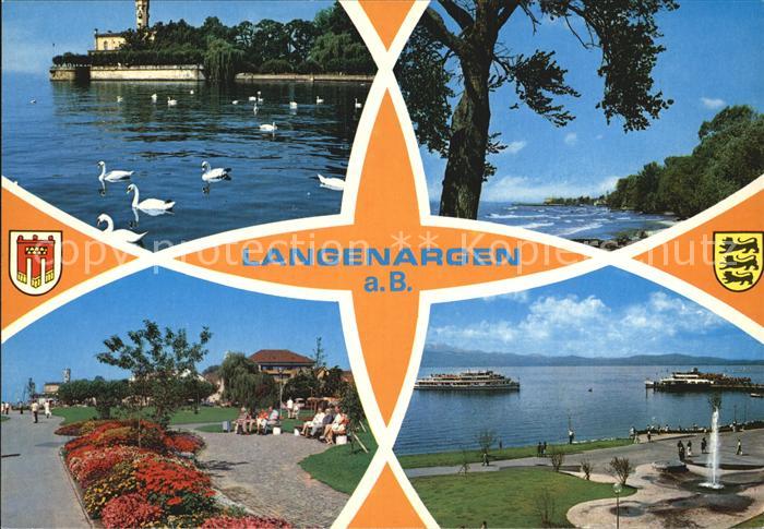 Langenargen Bodensee Teilansichten Promenade Faehrschiffe