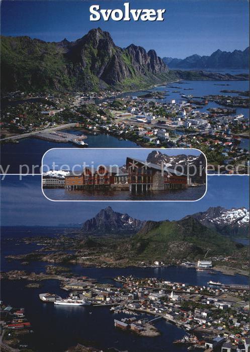 Svolvær Fliegeraufnahme Bootshaeuser Hafen