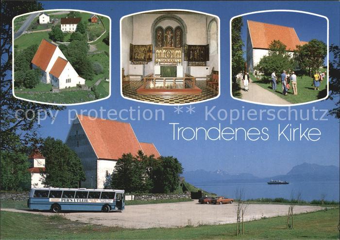 Harstad Tronenes Kirke Fliegeraufnahme Altar Bus