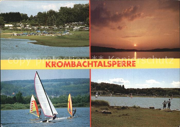 Mademuehlen Krombachtalsperre Camping Surfen Sonnenuntergang