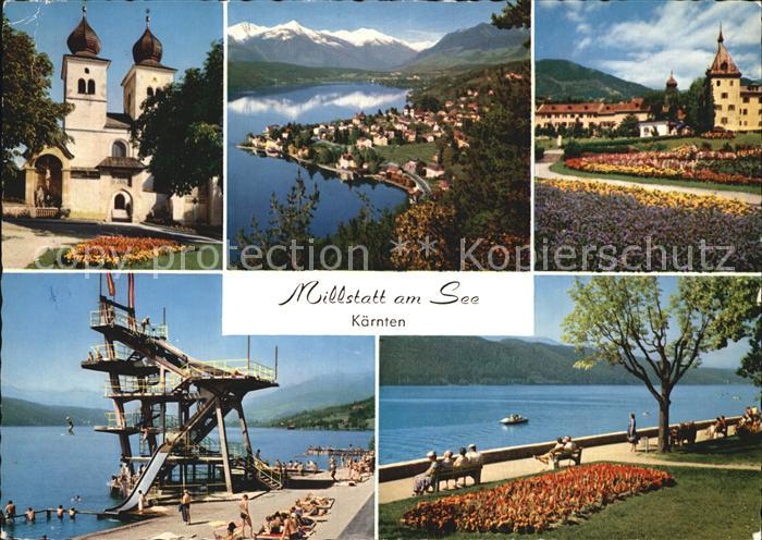 Millstatt Millstaettersee Ehem Stiftskirche Reiseckgruppe Stadtpark Strandbad Sp