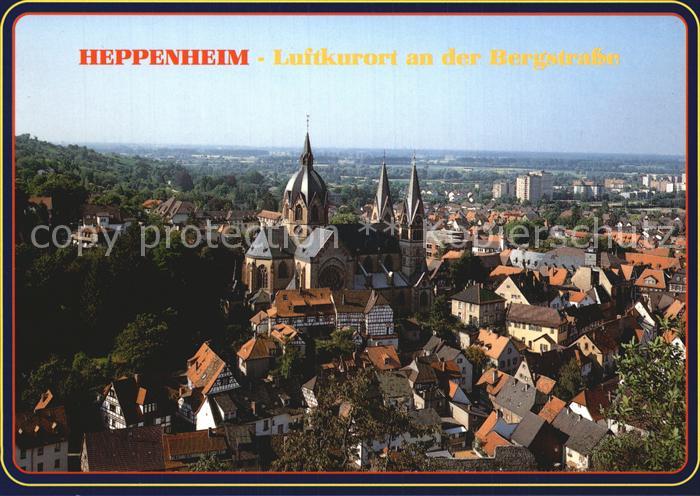 Heppenheim Bergstrasse Teilansicht mit Dom